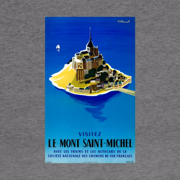 Vintage Travel Poster France Mont Saint Michel by vintagetreasure